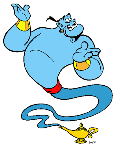 Genie Clipart from Walt Disney's Aladdin - Quality Disney Clipart