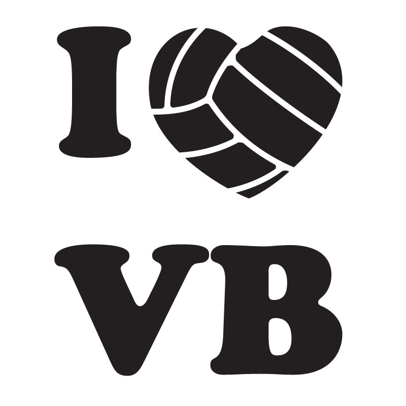 Vollyball Love Window Wall Sticker, sport decals, spirit decals ...