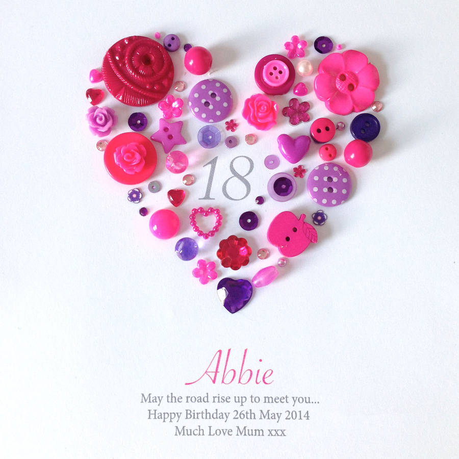 personalised 18th birthday button artwork by sweet dimple ...
