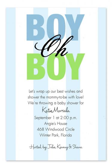 Baby Boy Shower Invitations by Invitation Duck
