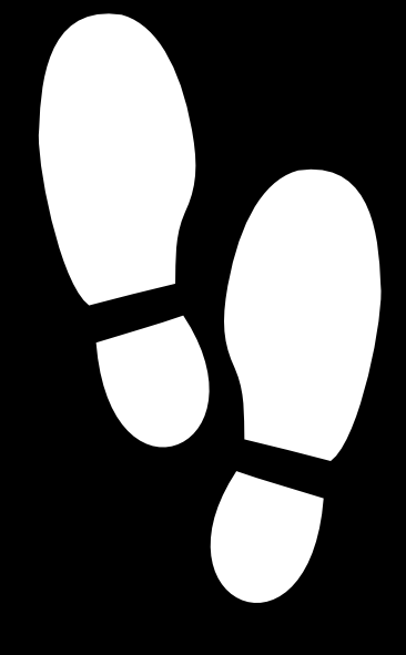 Shoe Prints Clipart Black And White - ClipArt Best