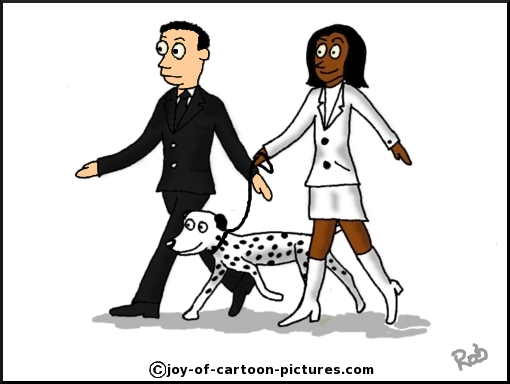 cartoons of people walking dogs, dog walking cartoons,