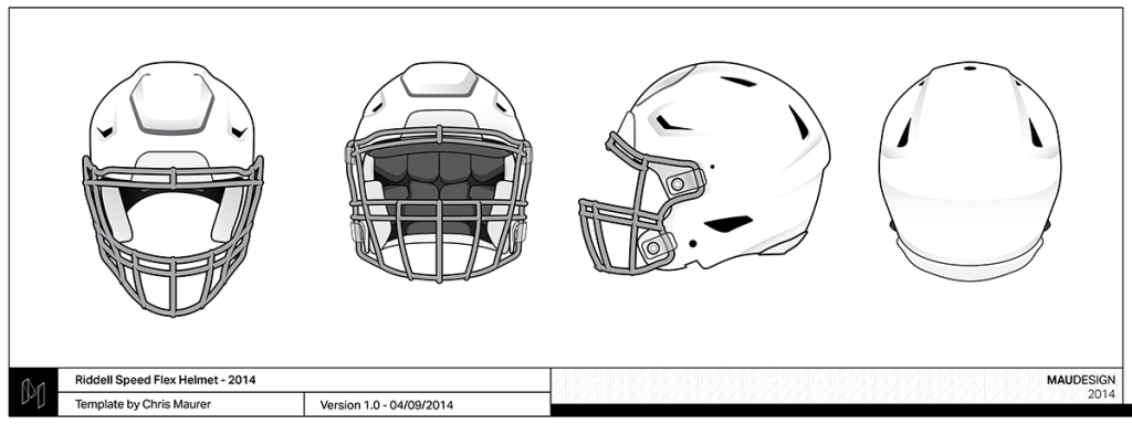 Vector Riddell Speed Flex Helmet Template - Concepts - Chris ...