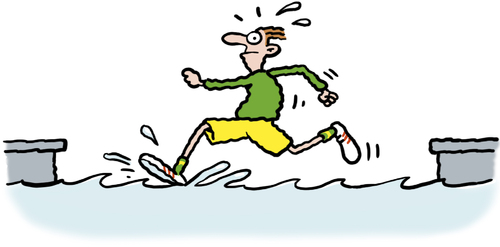 Running on water By Ellis Nadler | Sports Cartoon | TOONPOOL