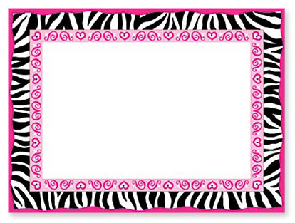 Zebra Animal Print Border