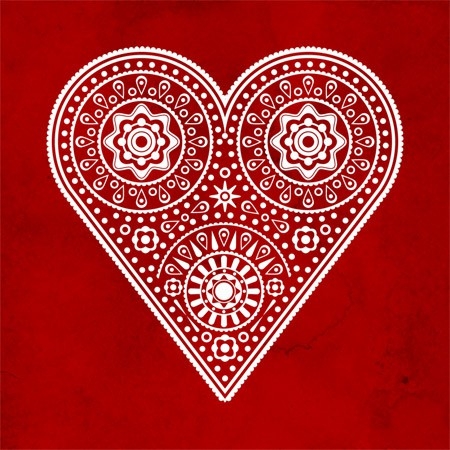 red heart design