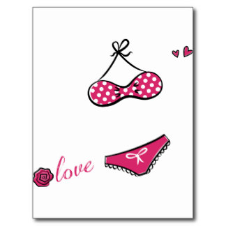 Cartoon Bikini Postcards & Postcard Template Designs | Zazzle