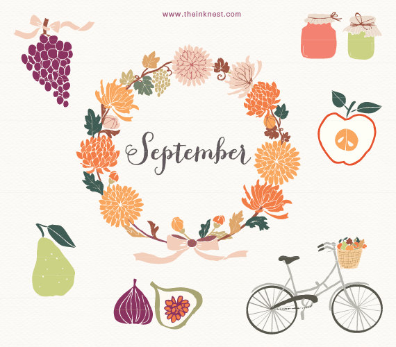 CLIP ART September for commercial and personal use by theinknest