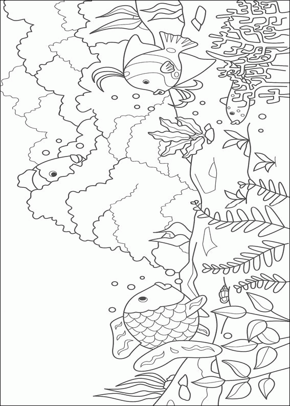Free coloring pages of the rainbow fish