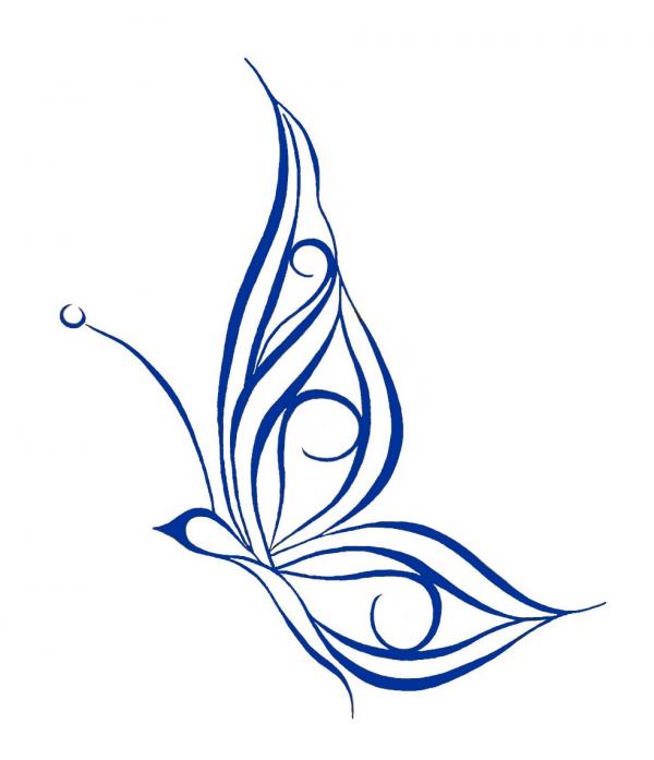 butterflies drawings | Tribal Butterfly Drawing by Tina Barnash ...