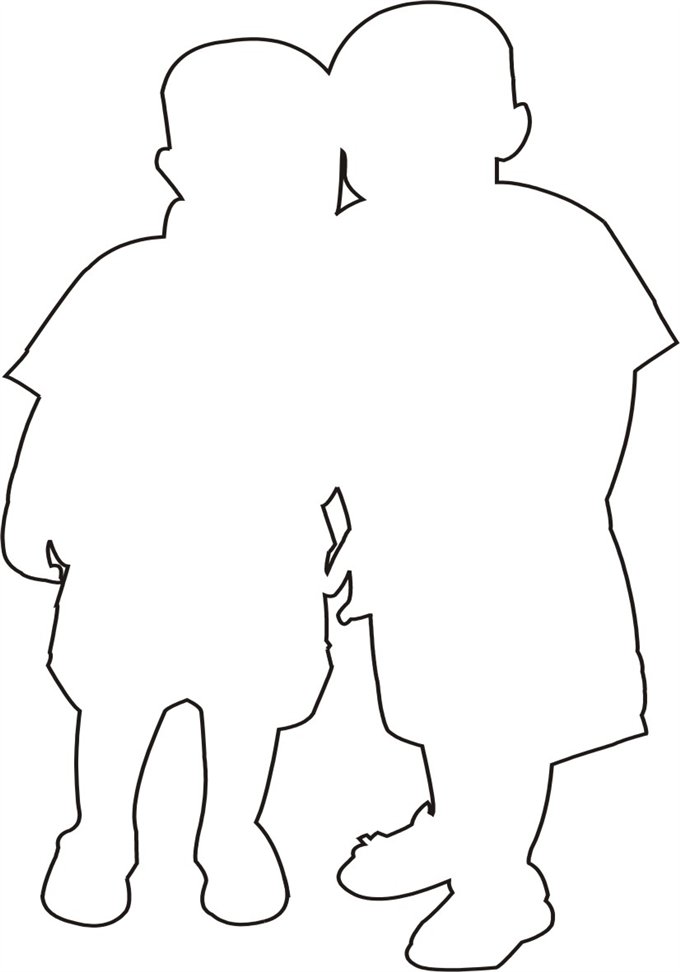 Outline Of Person For Kids - Cliparts.co