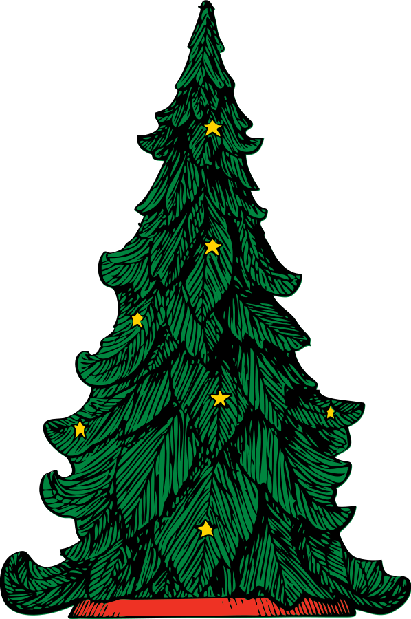 Christmas Tree small clipart 300pixel size, free design