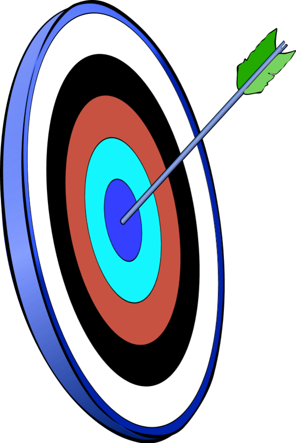 dart arrow in the smallest circle - vector Clip Art