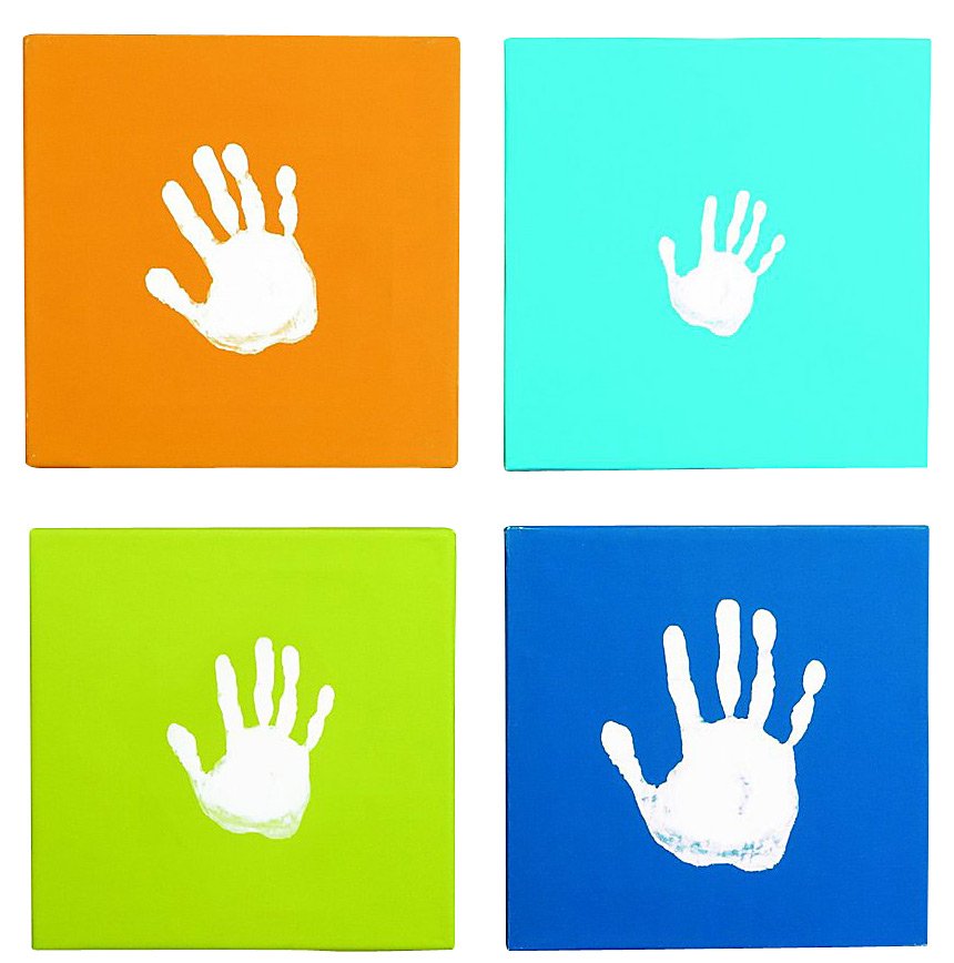 Pearhead Canvas Handprint Set Blue - Free Shipping