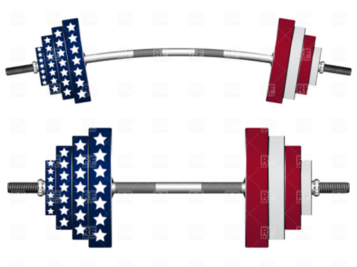 Dumbbells with stars and stripes, Objects, download Royalty-free ...