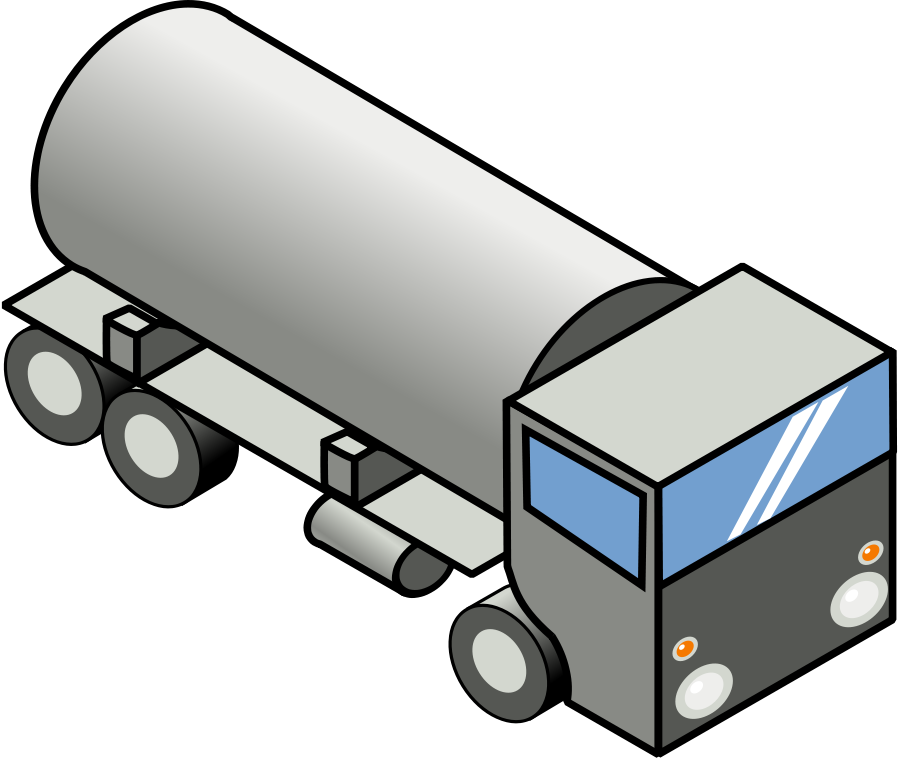 Cistern Truck small clipart 300pixel size, free design