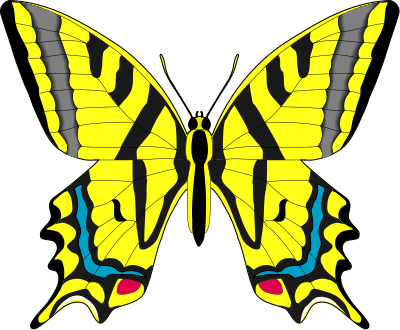 Butterfly Yellow Swallowtail Clip Art Download