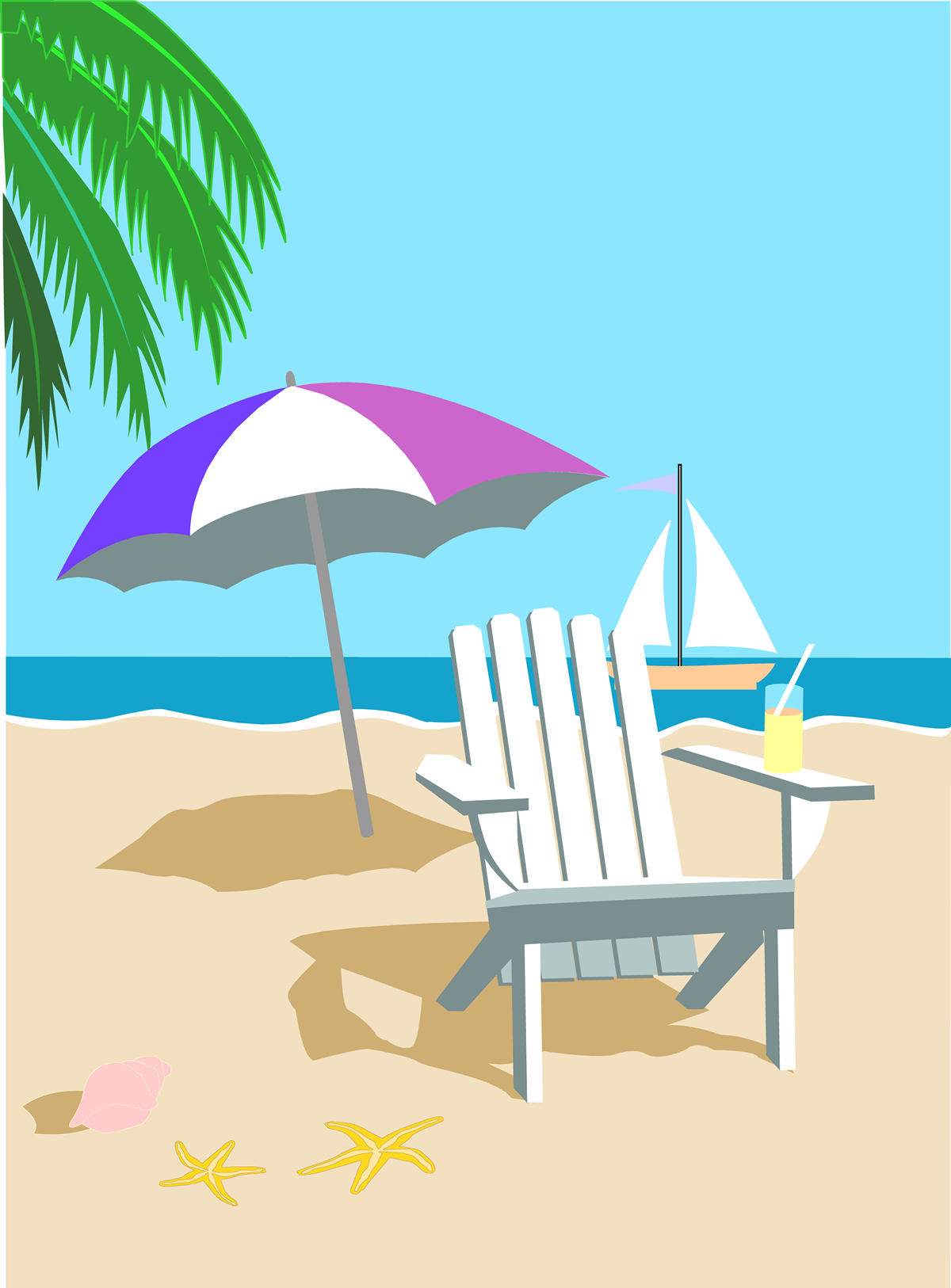 Beach Umbrella / Articles / Tropical Beach Clip Art and Free Beach ...