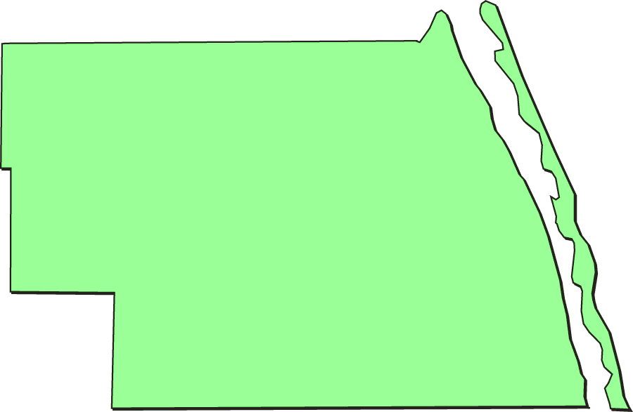Indian River County, "Clipart" Style Maps in 50 Colors