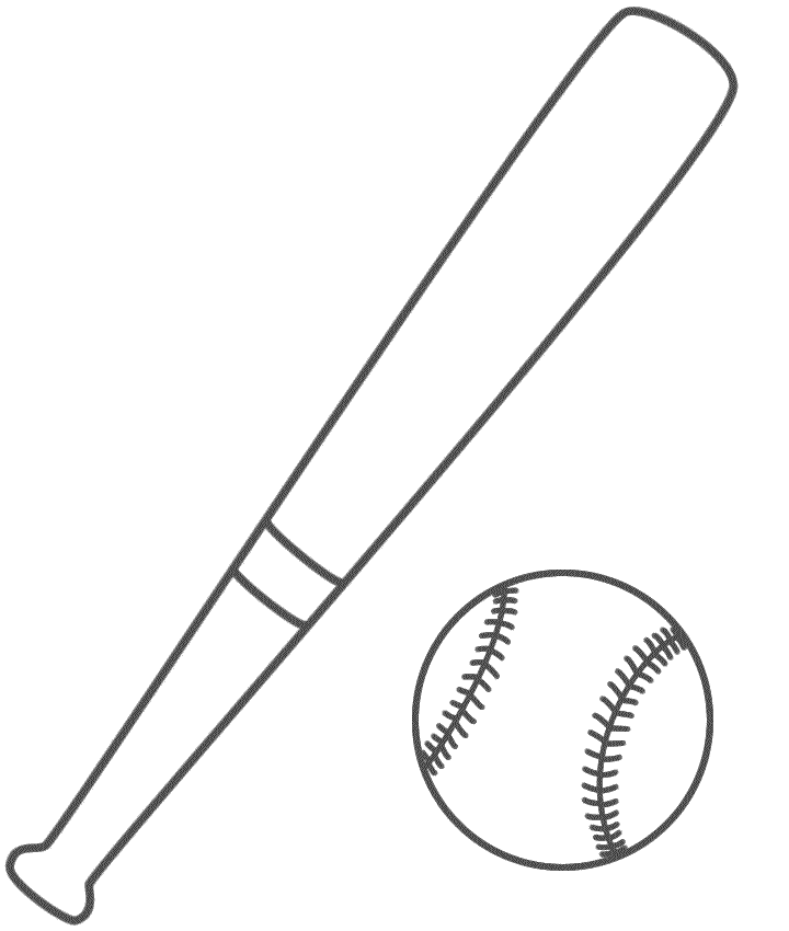 Baseball Bat Coloring Pages Images & Pictures - Becuo