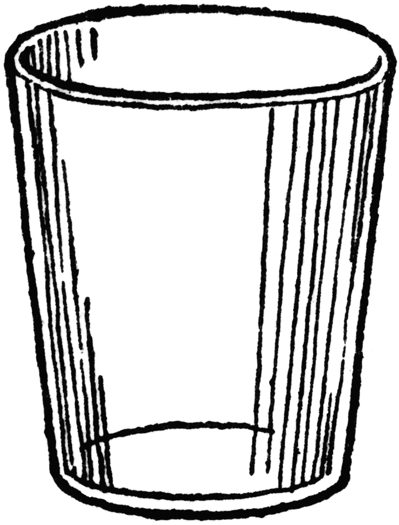 Glass Of Water Clipart Black And White | Clipart Panda - Free ...