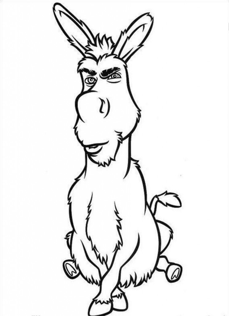 Cartoon: Hard Shrek Chatty Donkey Coloring Page Coloringplus ...