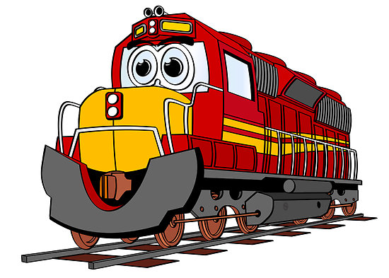 Red Train Engine Cartoon" Posters by Graphxpro | Redbubble