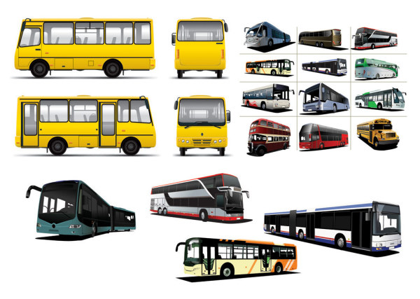 Various BUS Bus Vector Material Various - Download free Transport ...