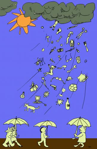 rainy day By zu | Philosophy Cartoon | TOONPOOL