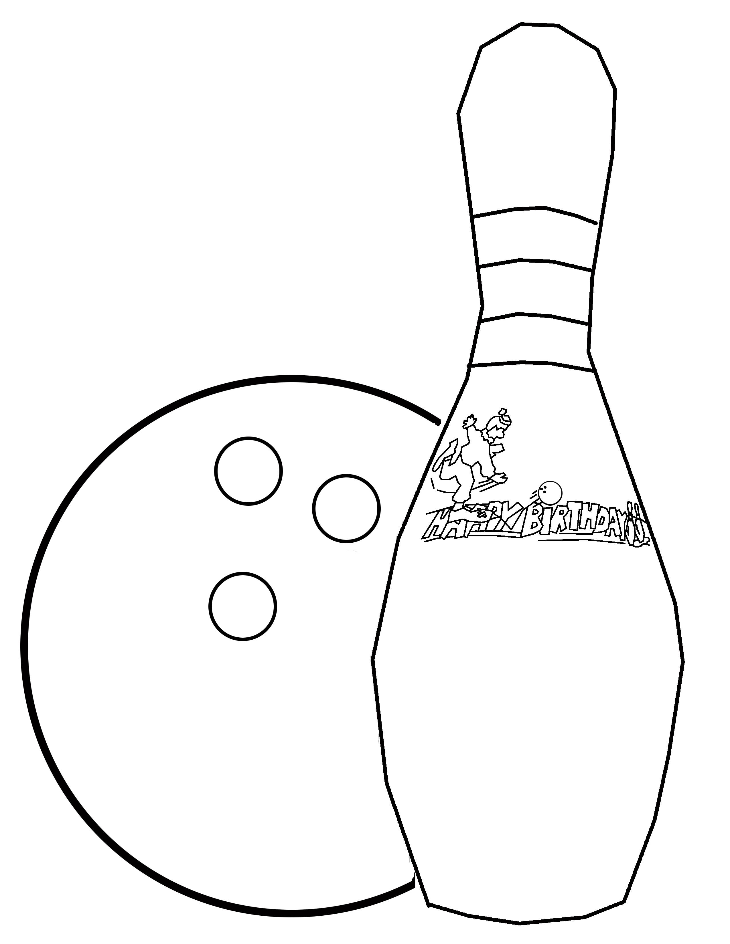 Bowling Pin Colouring Sheet - ClipArt Best