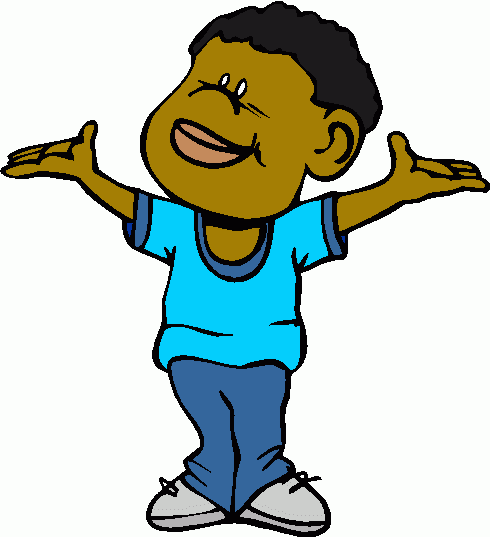 Boy Raising Arms Clipart - Free Clip Art Images
