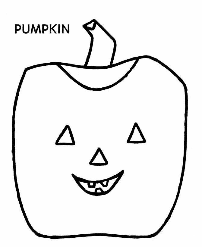 Halloween Pumpkin Coloring Pages - Simple Easy Halloween Pumpkin ...