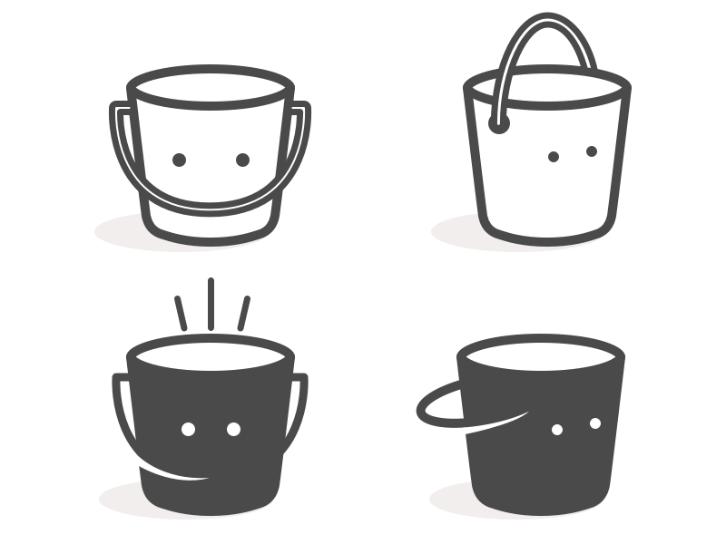 Dribbble - Buckets Logo Concepts 3 by John Peele
