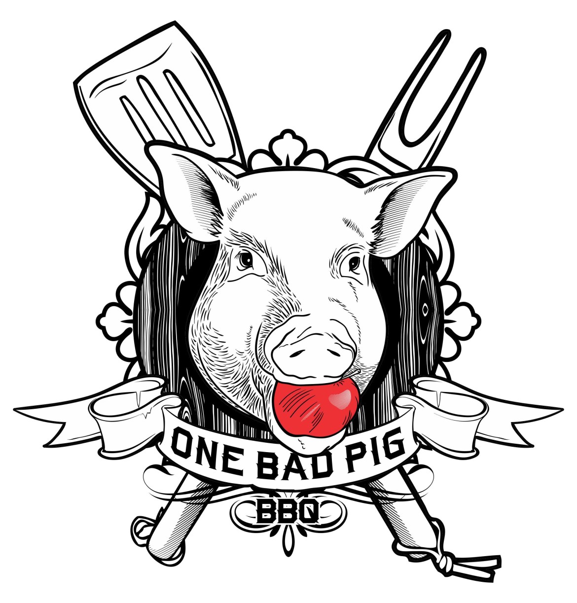 Logo Design for One Bad Pig - UpsideDownOwl