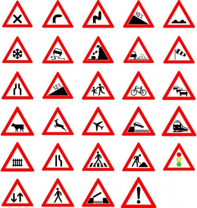 Traffic Street Road Signs Clip Art Free Vector For Free Download ...