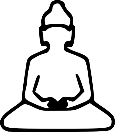 Buddha Outline clip art - Download free Other vectors