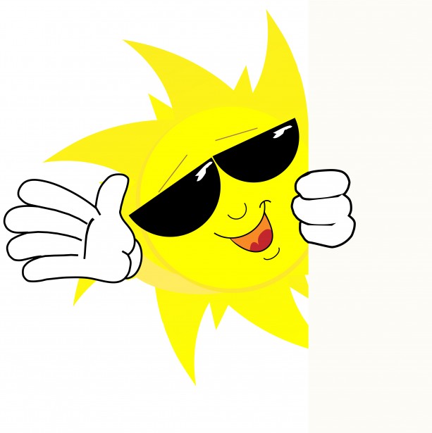 Lyckliga Sun vänder mot tecknad Gratis Stock Bild - Public Domain ...