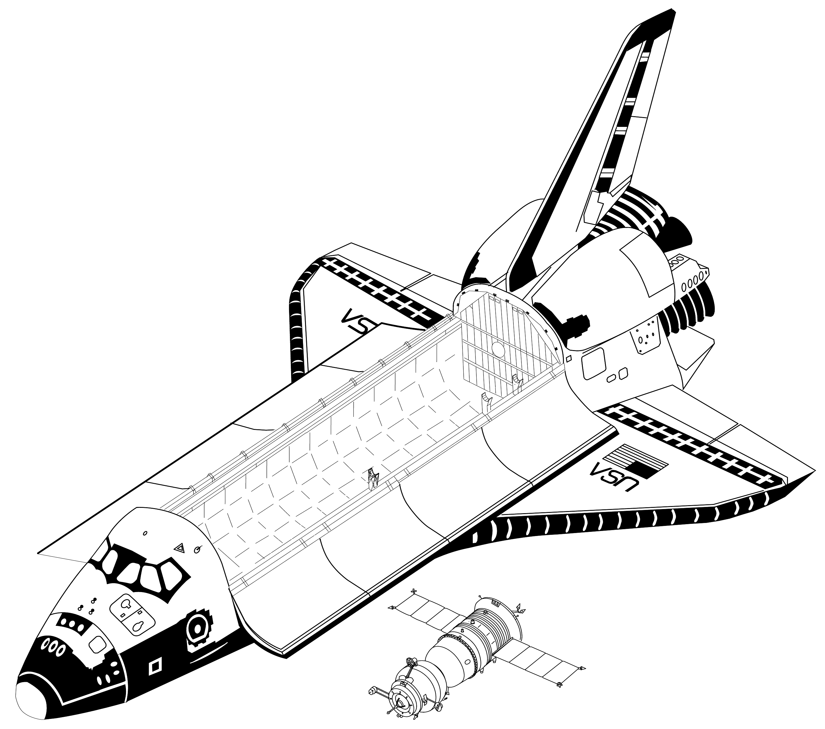 Space Shuttle Drawing Hd Background 9 HD Wallpapers | amagico.