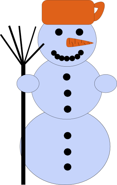 Snowman With Broom clip art Free Vector / 4Vector