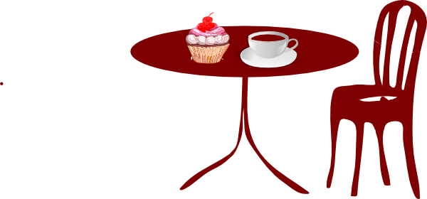 Table Chair Cupcake Cherry Coffee clip art - vector clip art ...
