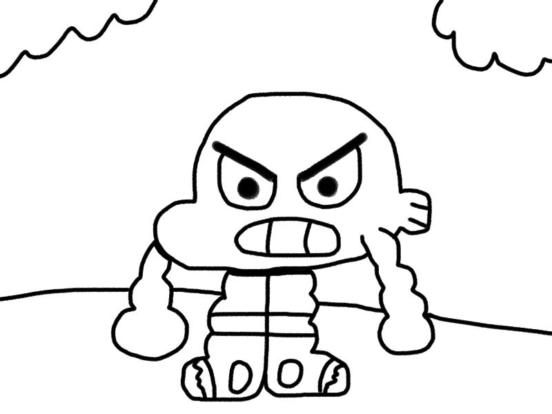 Simple Darwin Gumball Coloring Pages | Coloring Pages