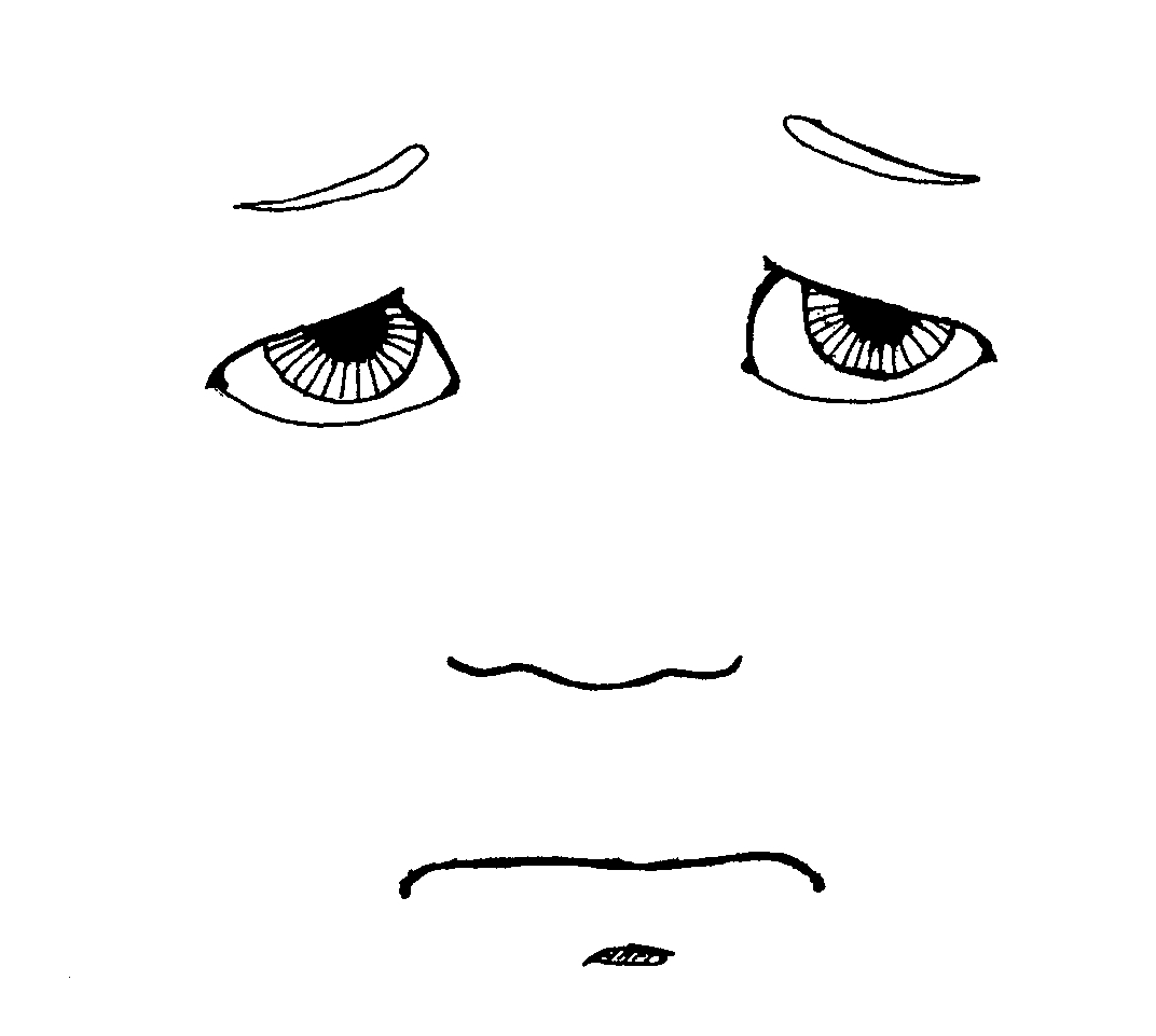 Pix For > Sad Child Face Clip Art