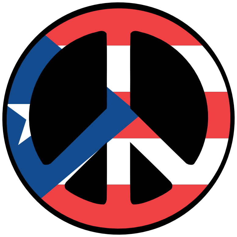 Puerto Rico Peace Symbol Flag 4 twee peacesymbol.org Peace ...
