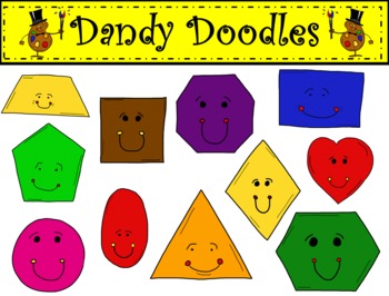 Geometric Shapes By Dandy Doodles Teacherspayteacherscom Clipart ...