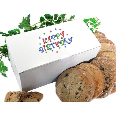 Birthday Cookie Gift Box - 12 Gourmet Cookies