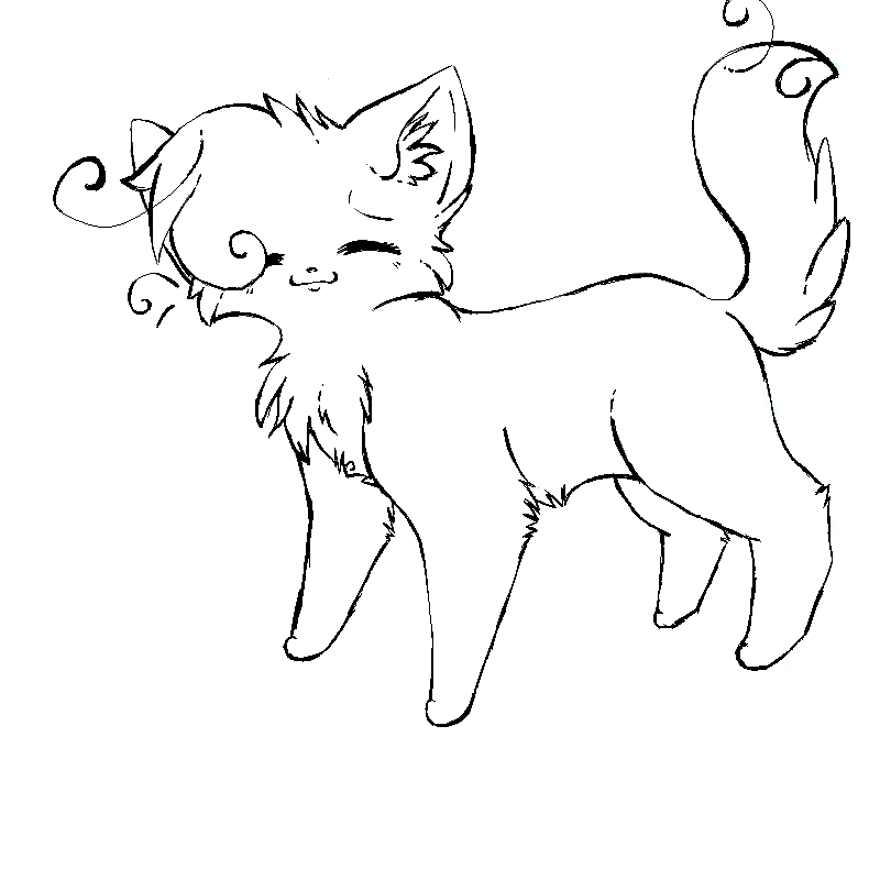 free cat lineart by MooncloudKitty on DeviantArt