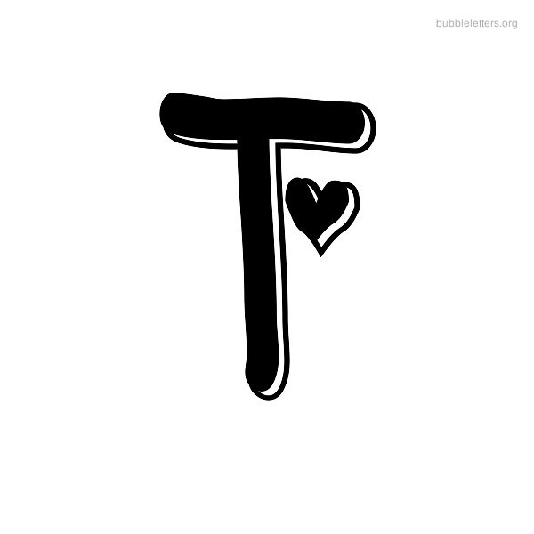 Bubble Letters T Print Bubble Alphabets T - BubbleLetters.Org