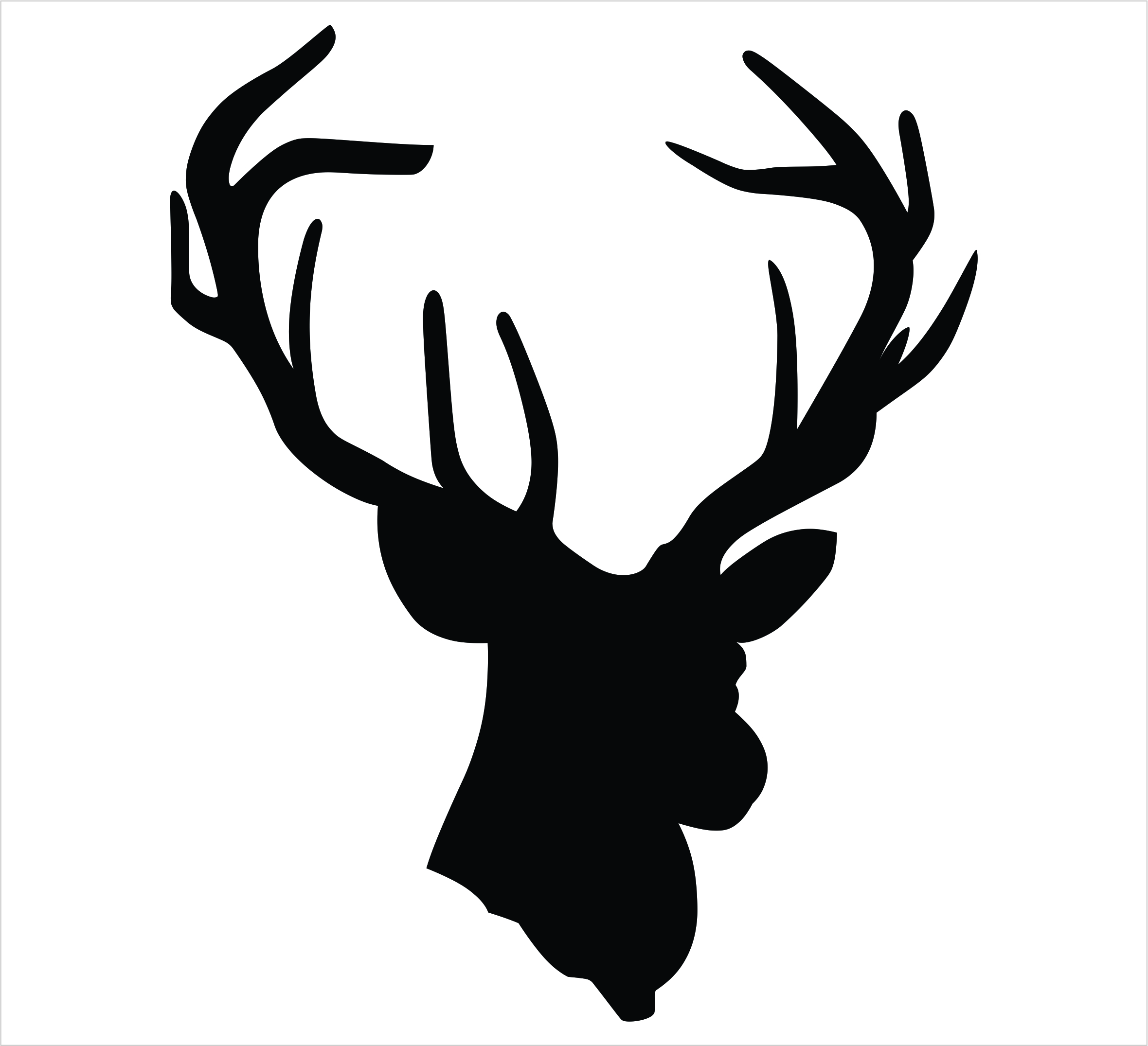 Silhouette Of Deer Head - ClipArt Best