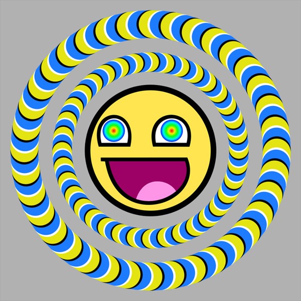 Smiley Face Optical Illusion - FunnyPica.com