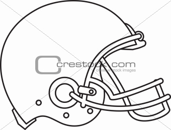 Image 4834042: American Football Helmet Line Drawing from Crestock ...